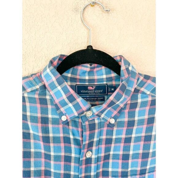 Vineyard Vines Plaid Slim Fit Crosby Shirt, Size Medium - Picture 3 of 4